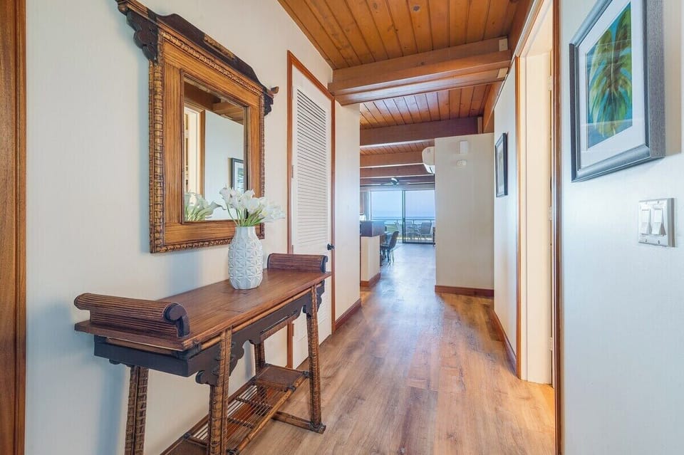 Bright hallway leading to the living area