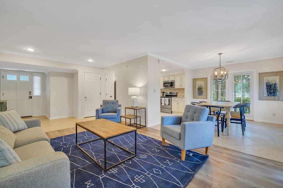 Living room with flatscreen tv