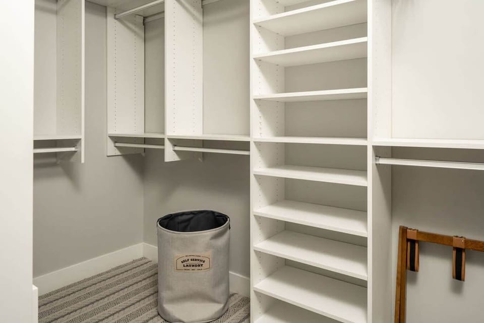 Master closet, plenty of room.