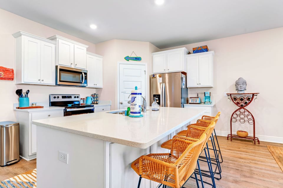 Fully stocked kitchen