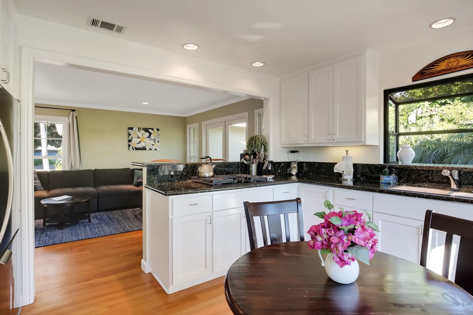 The open floor plan kitchen with all the essentials.