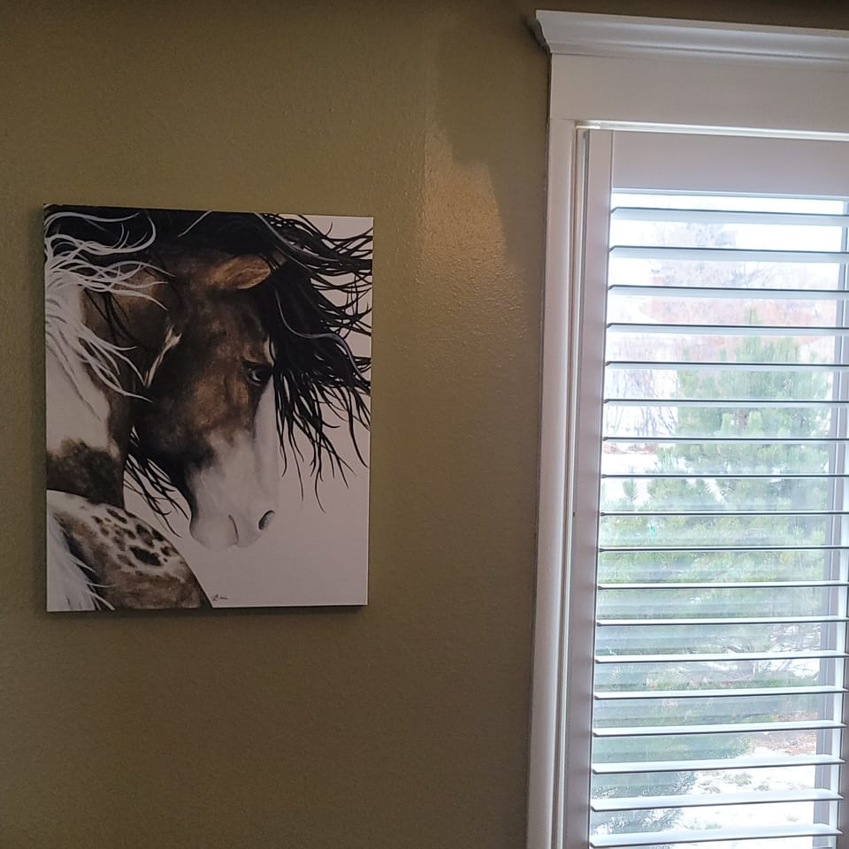 main house 1st fl.
beautiful art in dinningroom
21 plantation shutters
