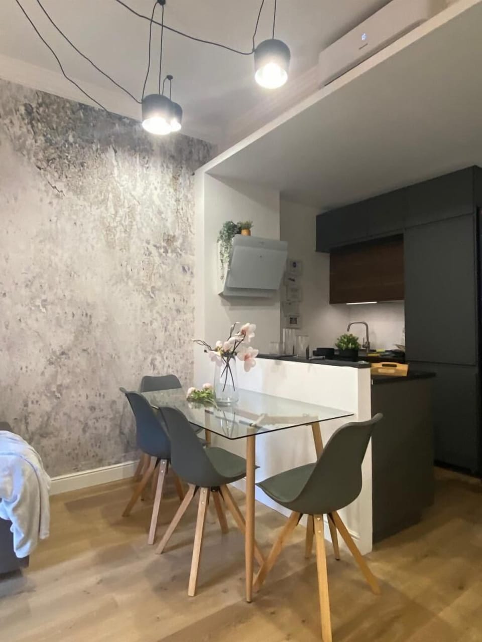 Family Apartment | Private kitchen | Full-size fridge, microwave, oven, stovetop