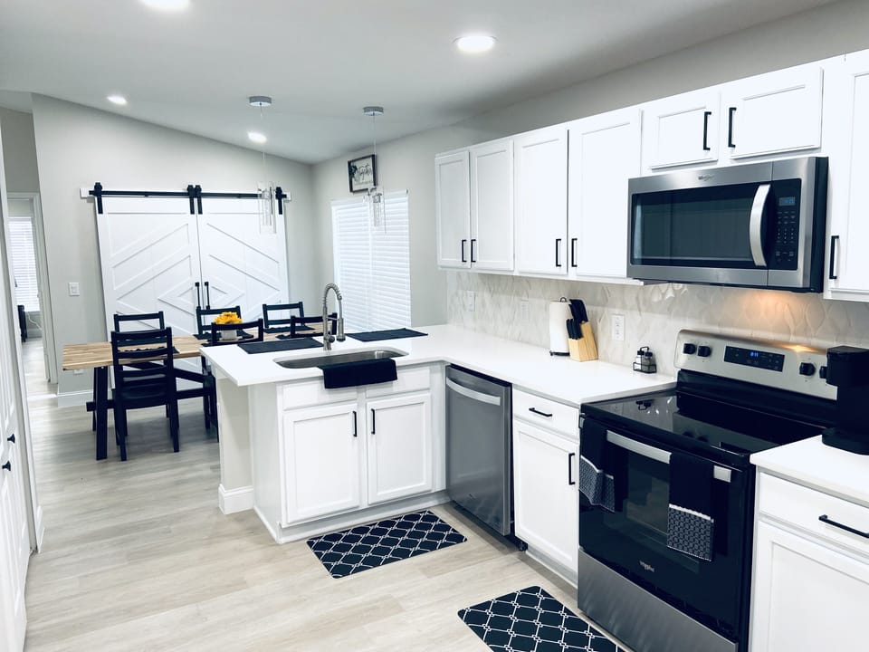 Fully stocked kitchen