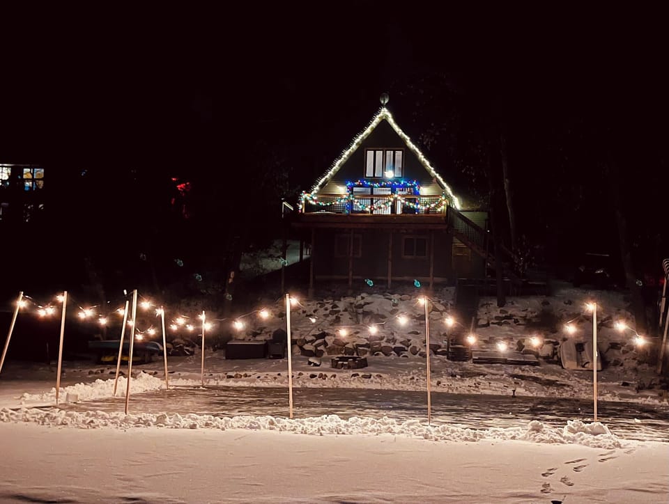 Ice skate on your own lighted ice skating rink