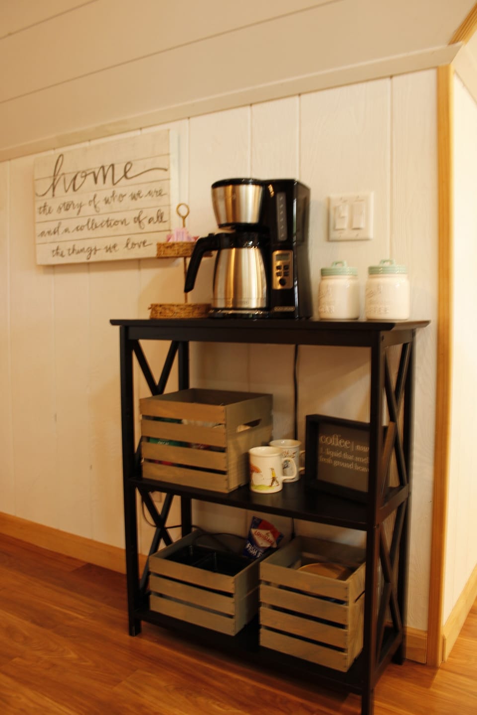 And of course, the necessary coffee bar!