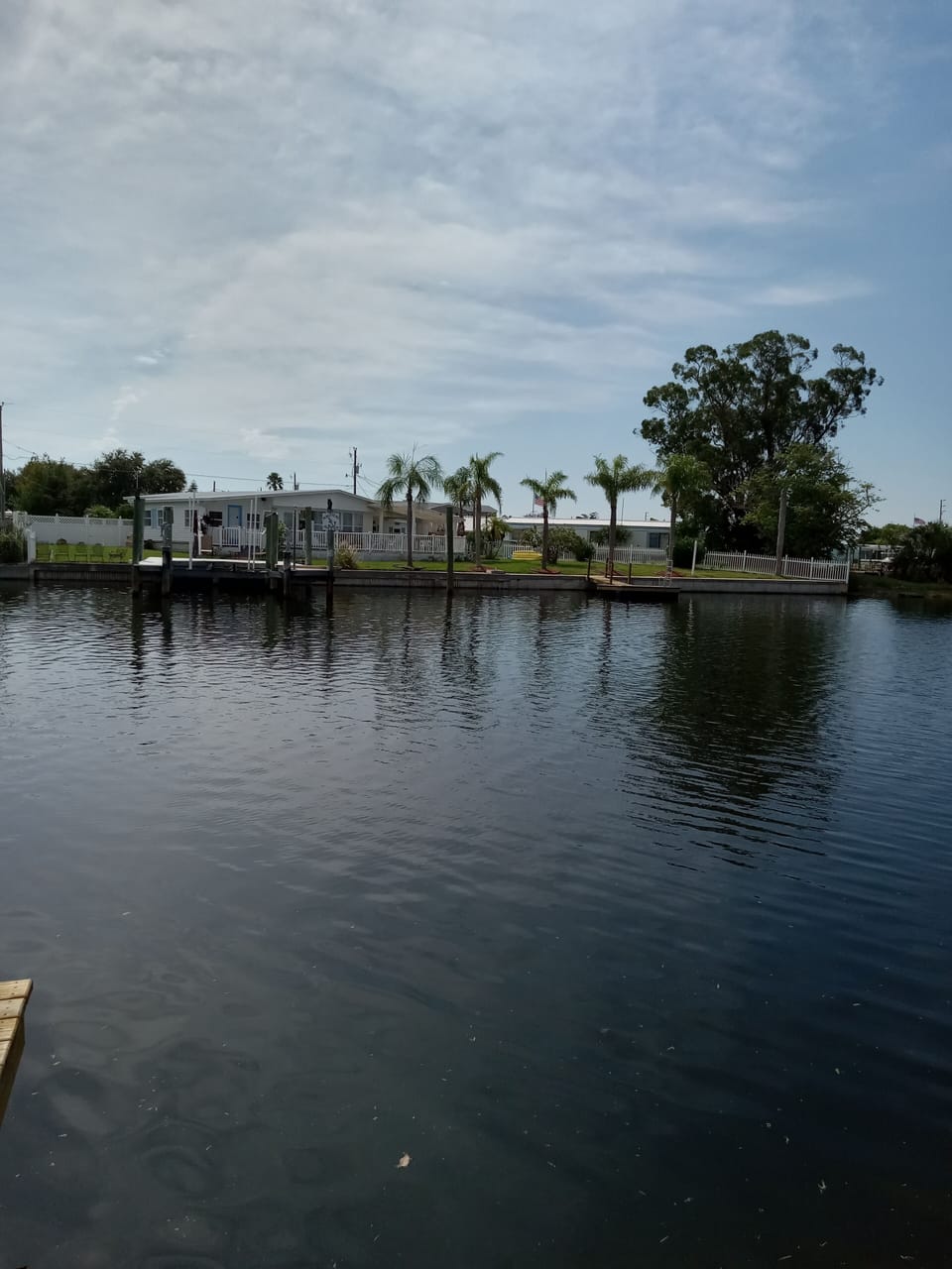 View from across the wide and deep canal