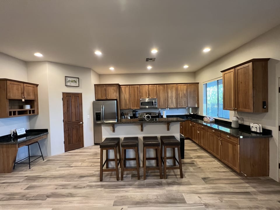 Fully stocked kitchen with spacious pantry