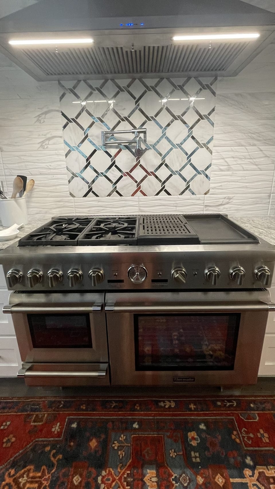 Thermador oven and steam oven (great for fish and veggies) w/grill and griddle