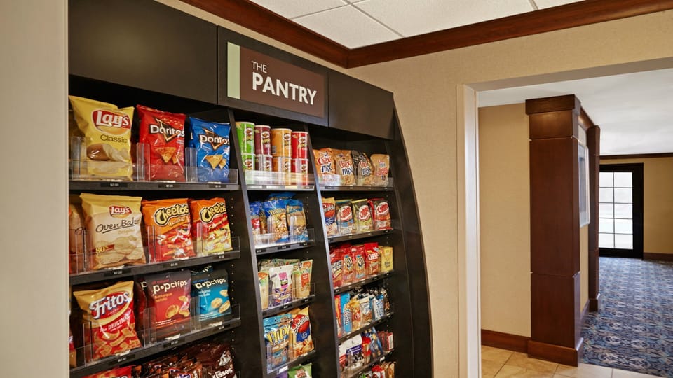 Purchase a snack in the pantry.