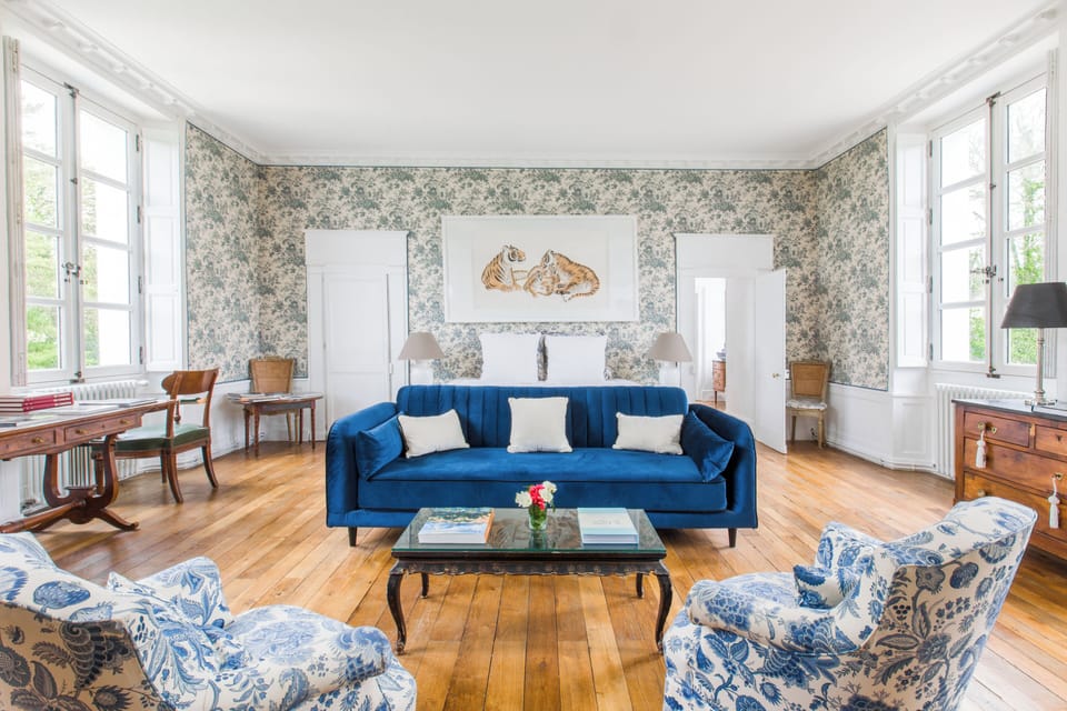 Suite Blue | Individually decorated, individually furnished, laptop workspace