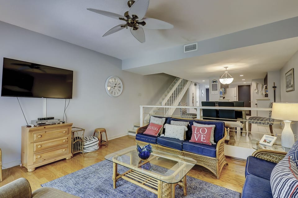 Living Room with Flat Screen TV