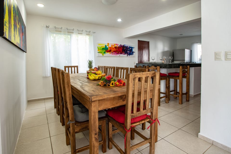 The dining table
