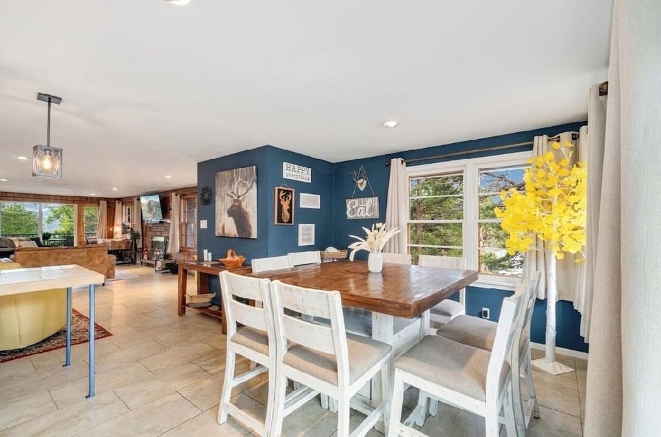 Dining table off of kitchen- seats 8