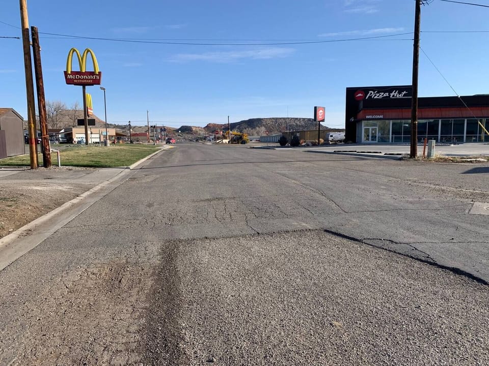 Located less than a block away from McDonald's and Pizza Hut.