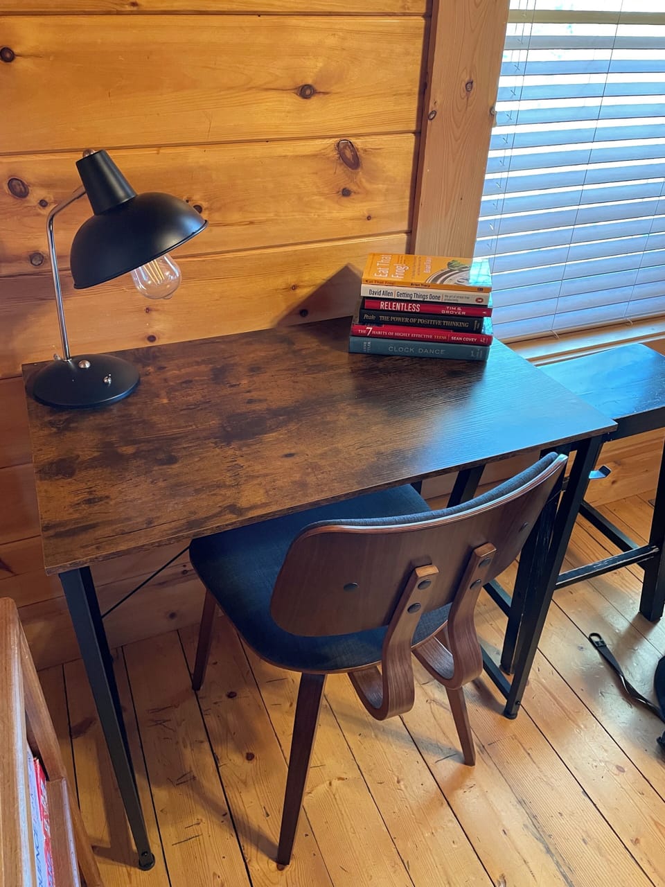 Workspace for your laptop to catch up on work, or plan for your next adventure!