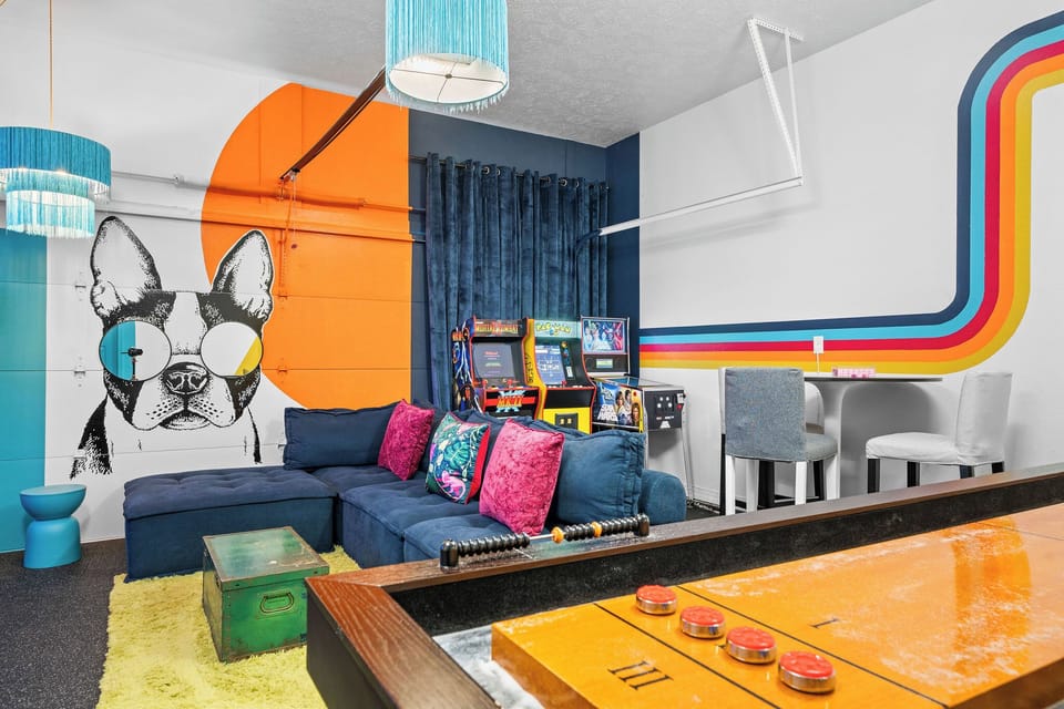 After a day at the lake - the fun continues in the HUGE new GAME ROOM!