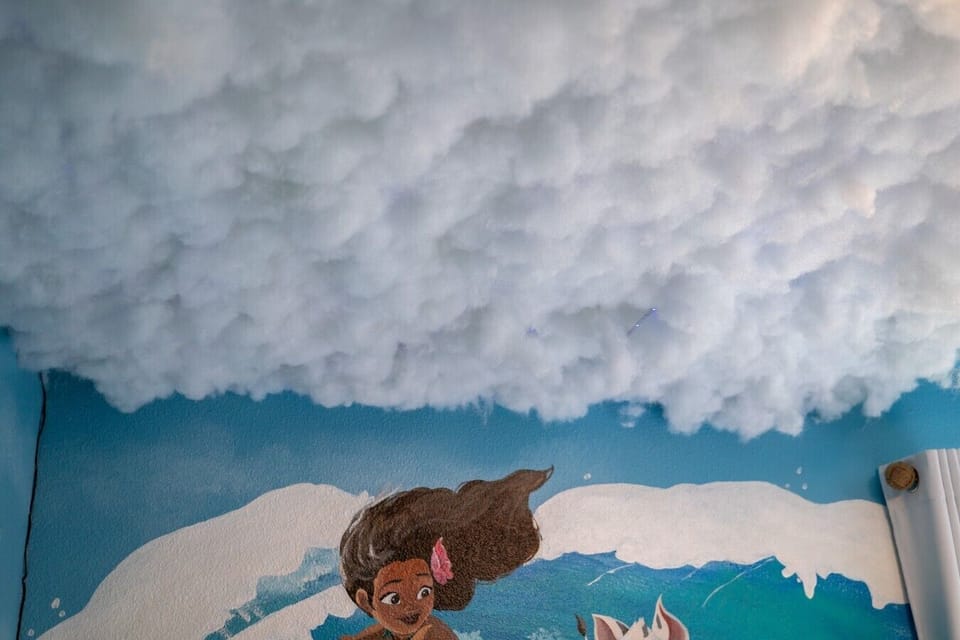 Island room cloud ceiling