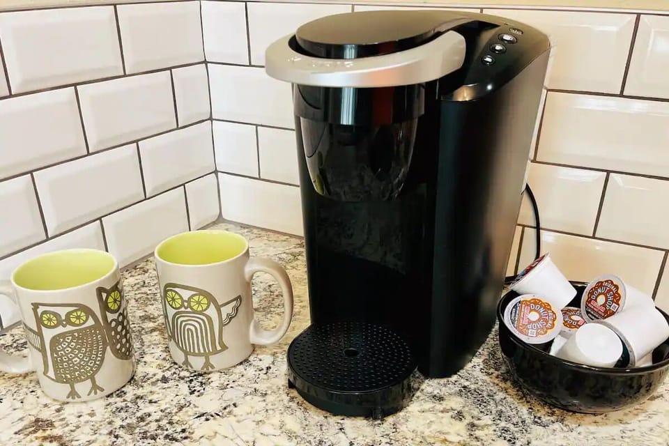 Morning will start off perfectly because K-cups are provided for you.