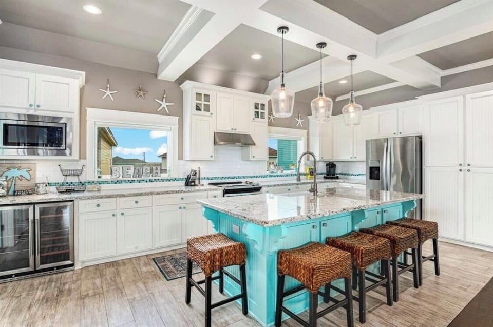 Huge open custom kitchen
