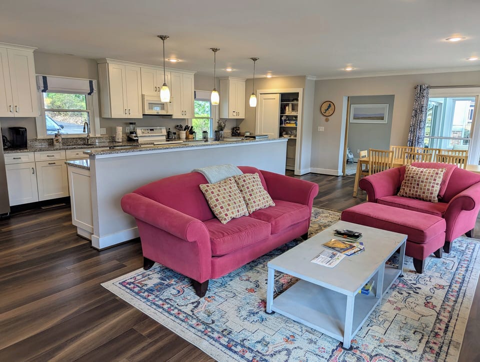 Living room and kitchen
