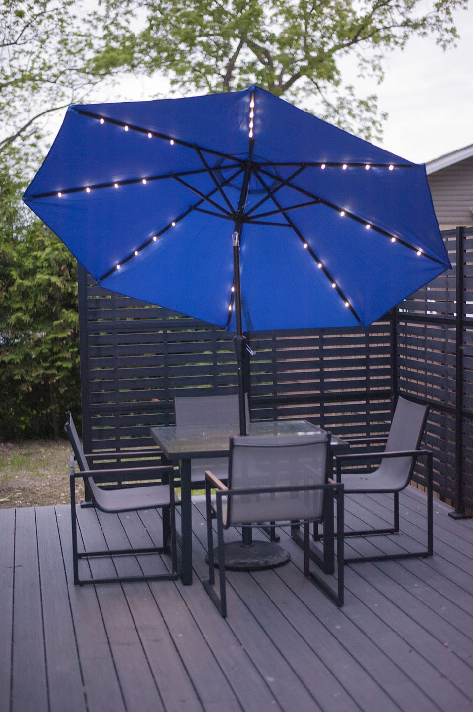 Rear deck, sitting area. 