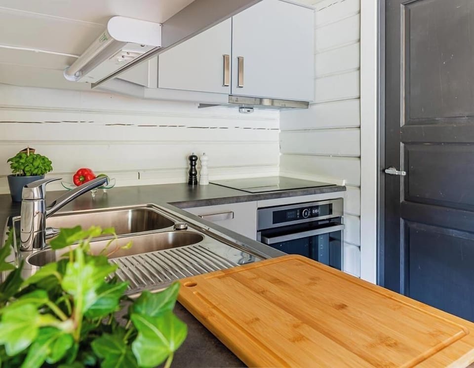 Standard Cabin, Ocean View | Private kitchen | Full-size fridge, microwave, oven, stovetop
