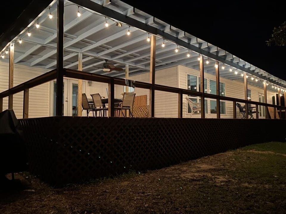 Back porch at night
