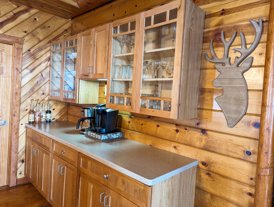 Coffee bar, includes both Keurig and standard pot
