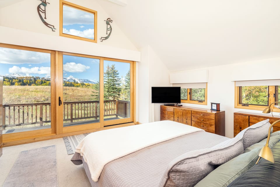 Primary (master bedroom) with deck and VIEWS!