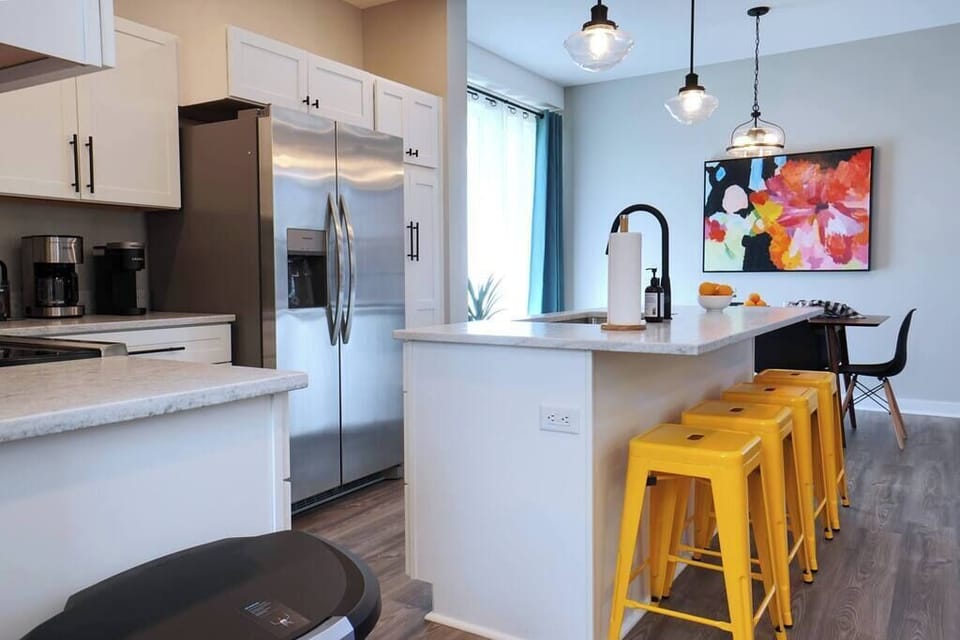 A modern kitchen with everything you would need for a great stay!