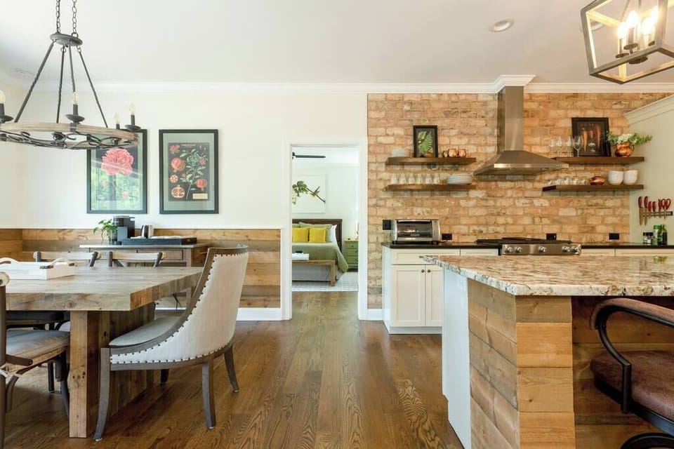 The open concept living room, dining room and kitchen ensures everyone gets to be a part of the family fun!
