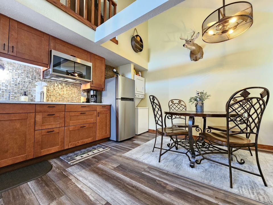 Large, fully equipped kitchen with all of the supplies & conveniences of home!