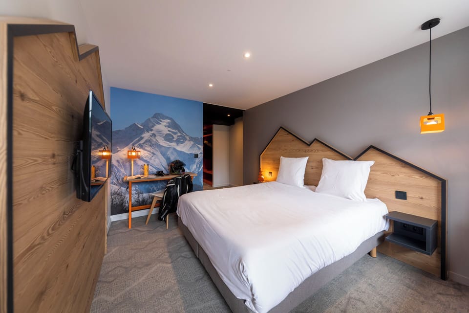 Drift to sleep in a comfortable bed after a wonderful day outside.