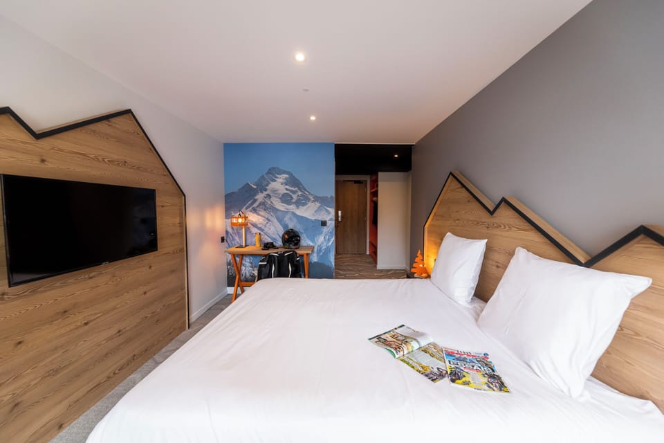 Get a peaceful night sleep in our cozy bedroom.