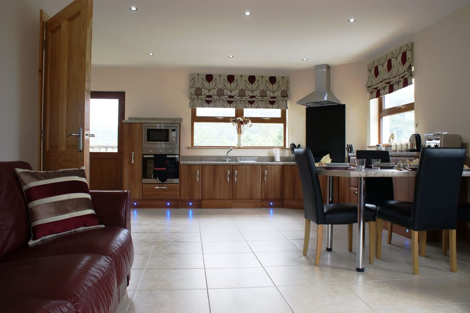 Cottage, 4 Bedrooms (Glendun) | Private kitchen | Fridge, microwave, electric kettle, highchair