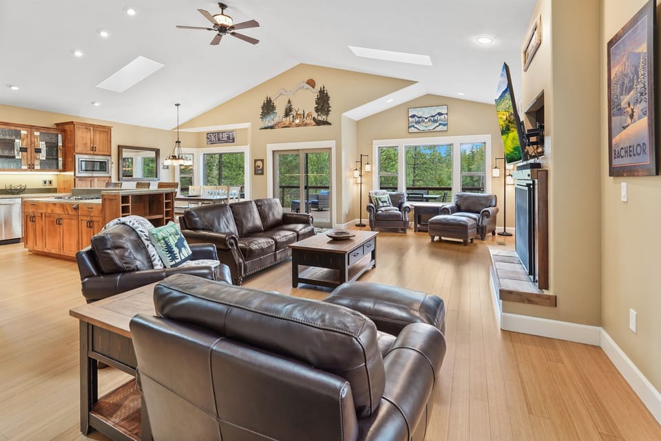 Cozy Living Room with Forest Views