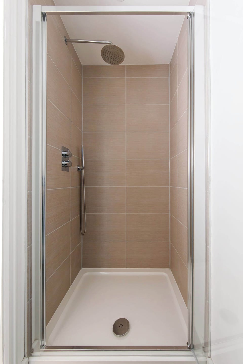 A large overhead shower.