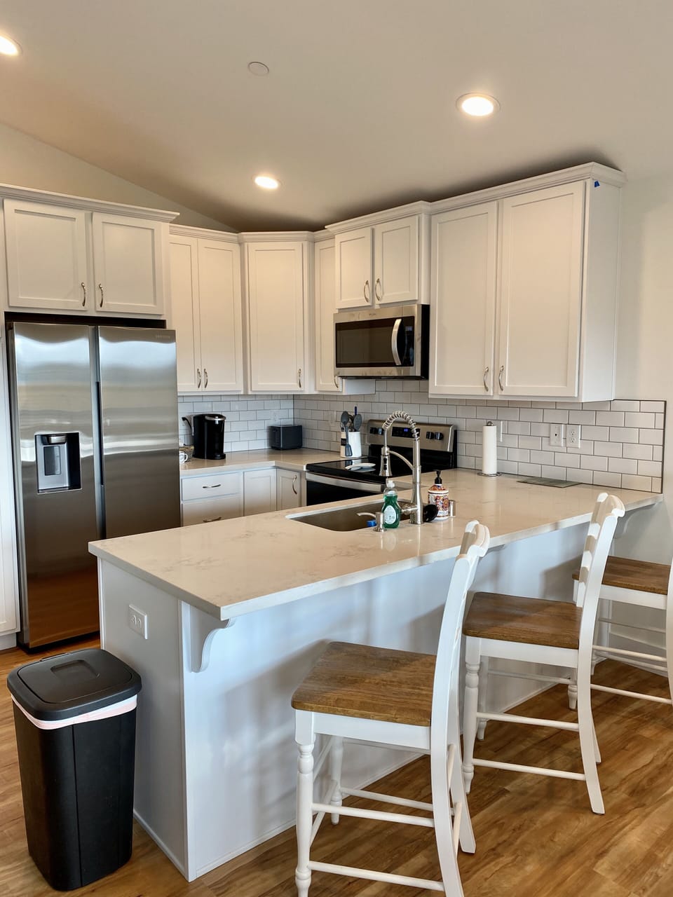 Kitchen with barstools 
