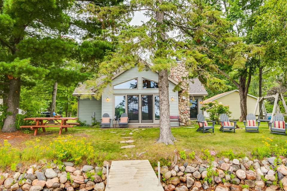 View of the cabin from the lake
