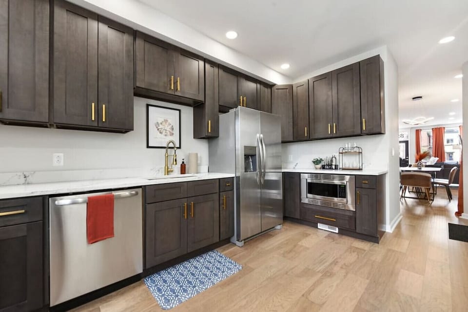 Spacious kitchen with ample cabinetry and prep space