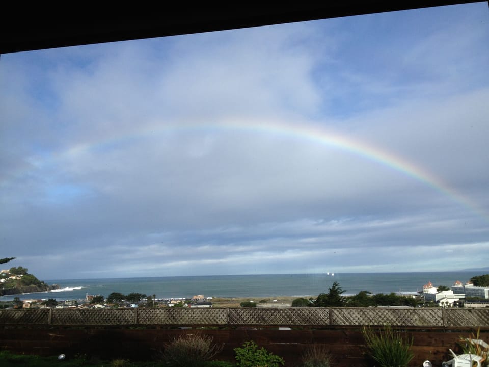 Rainbow from the "window table" in living room