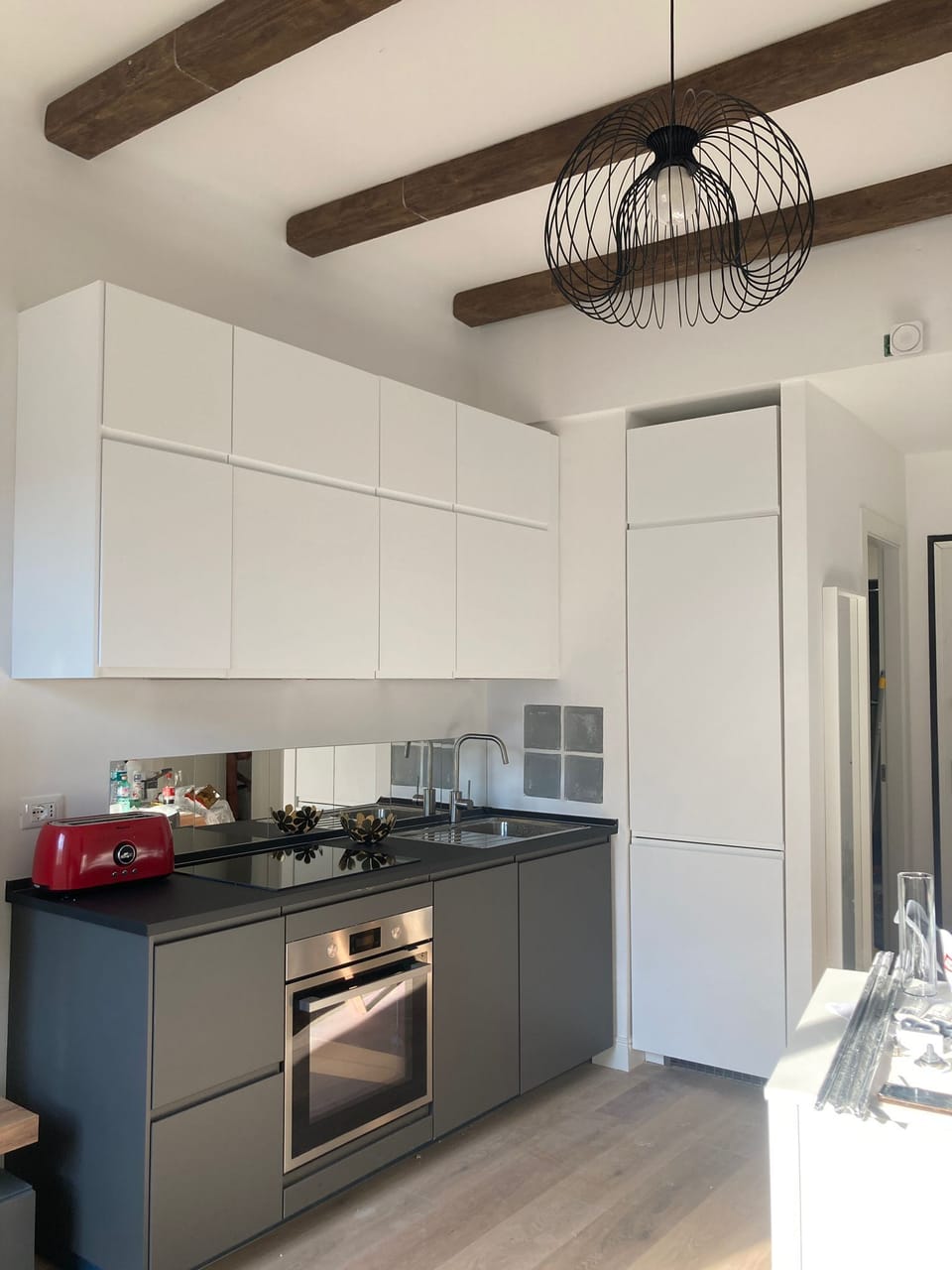 Family Apartment | Private kitchen | Full-size fridge, microwave, oven, stovetop