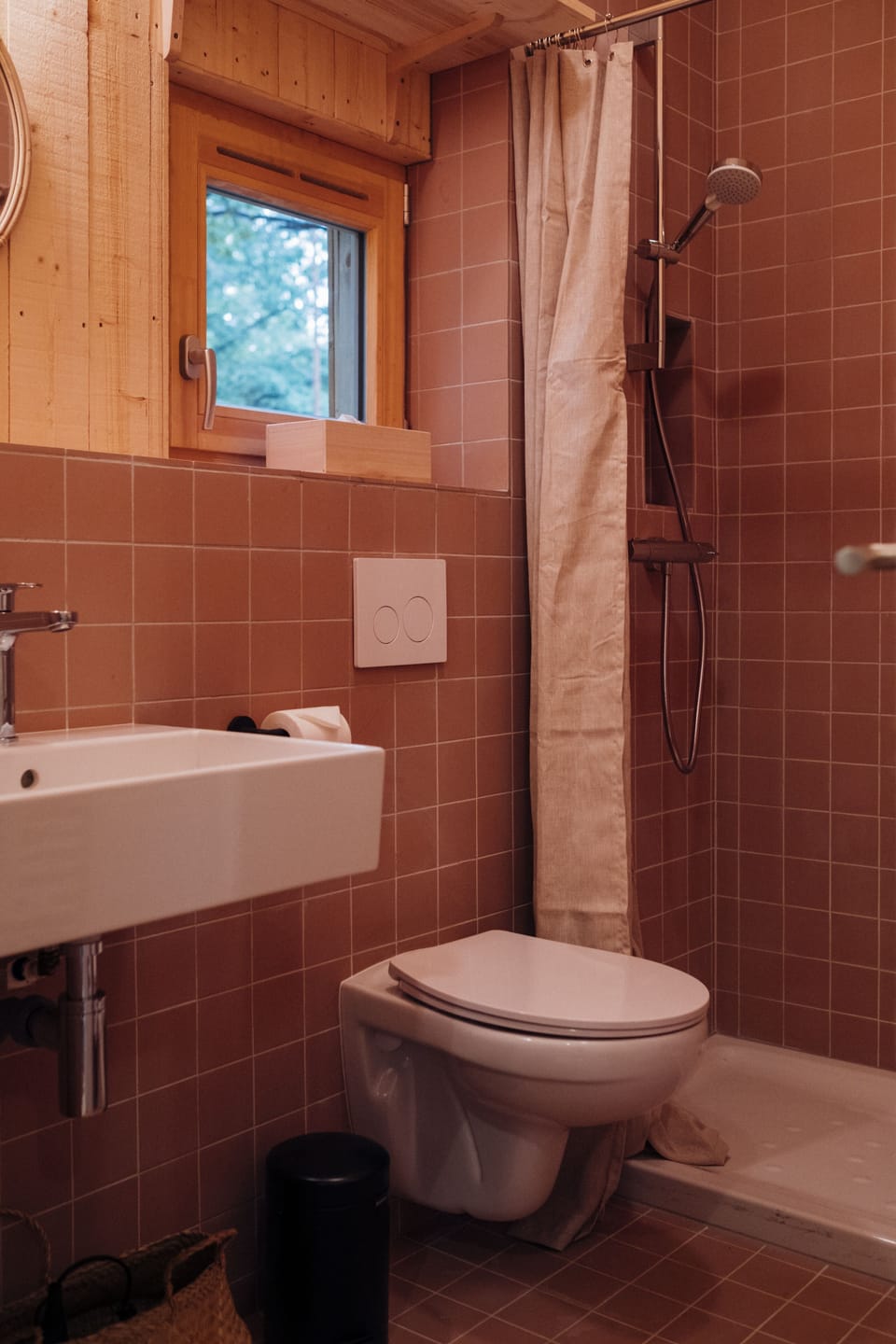 Shower, eco-friendly toiletries, hair dryer, soap