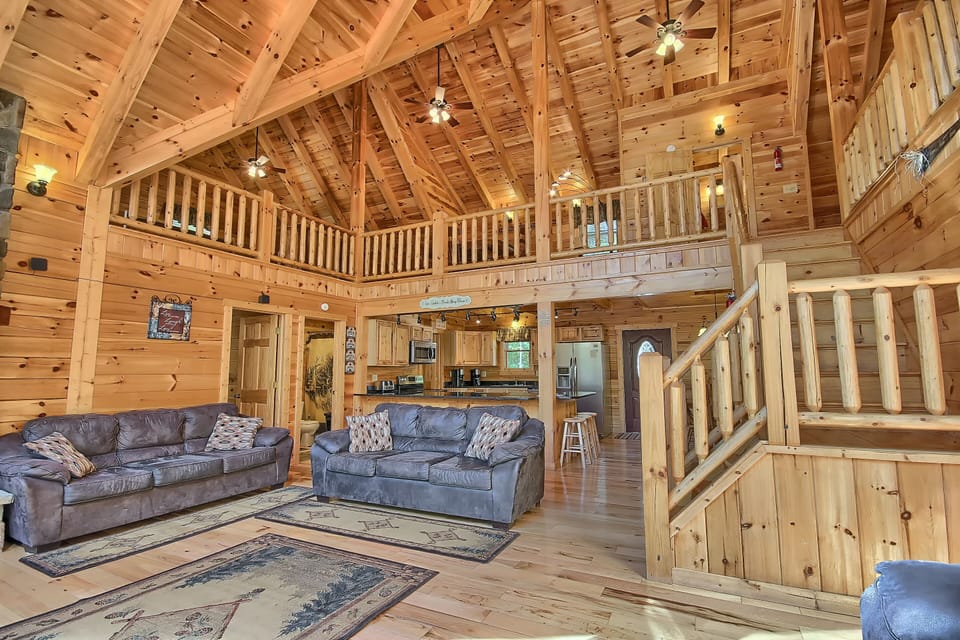 Kitchen and Loft Level, from Great Room