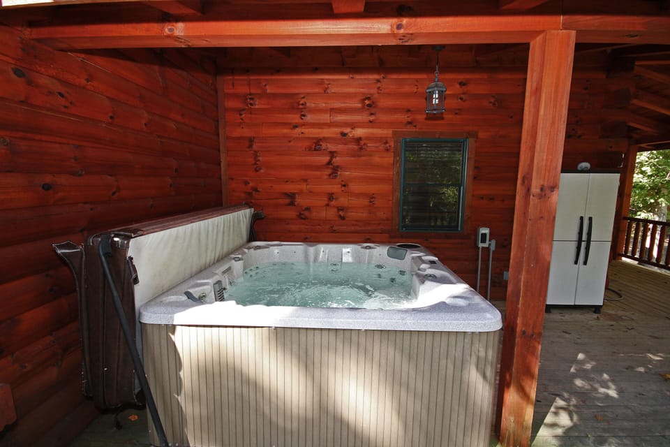 View of Hot Tub, in corner of Main Deck