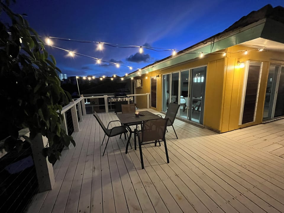 Newly added bistro lights.