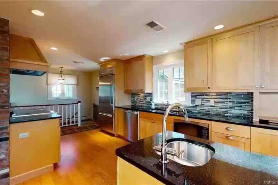 Another view of the huge gourmet kitchen.