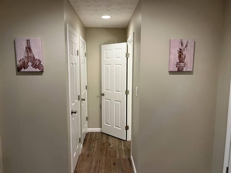 Hallway from kitchen to bathroom