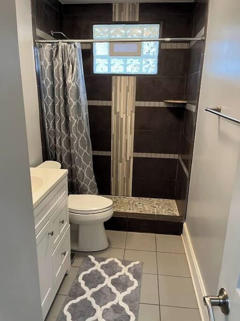 Bathroom with updated shower (no tub)